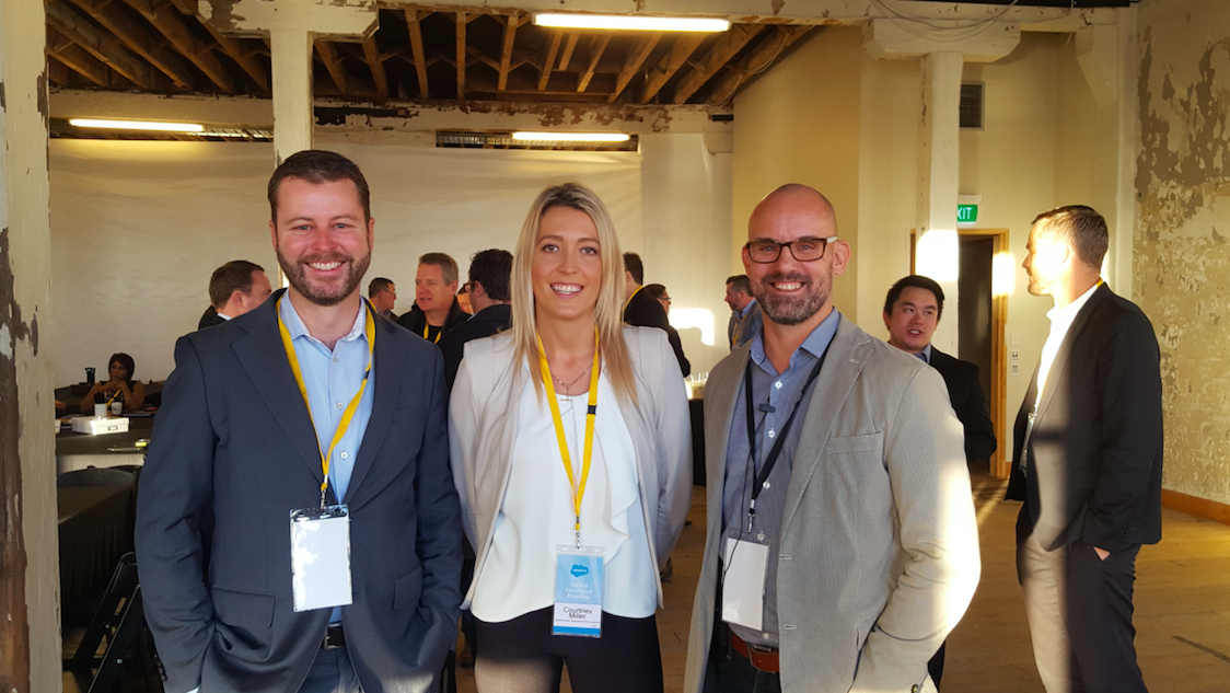 Courtney Miller and Andrew Collins at Salesforce Breakfast